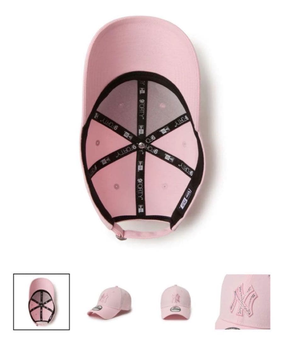 9FORTY Rhinestone ラインストーン ニューヨークヤンキースピンク