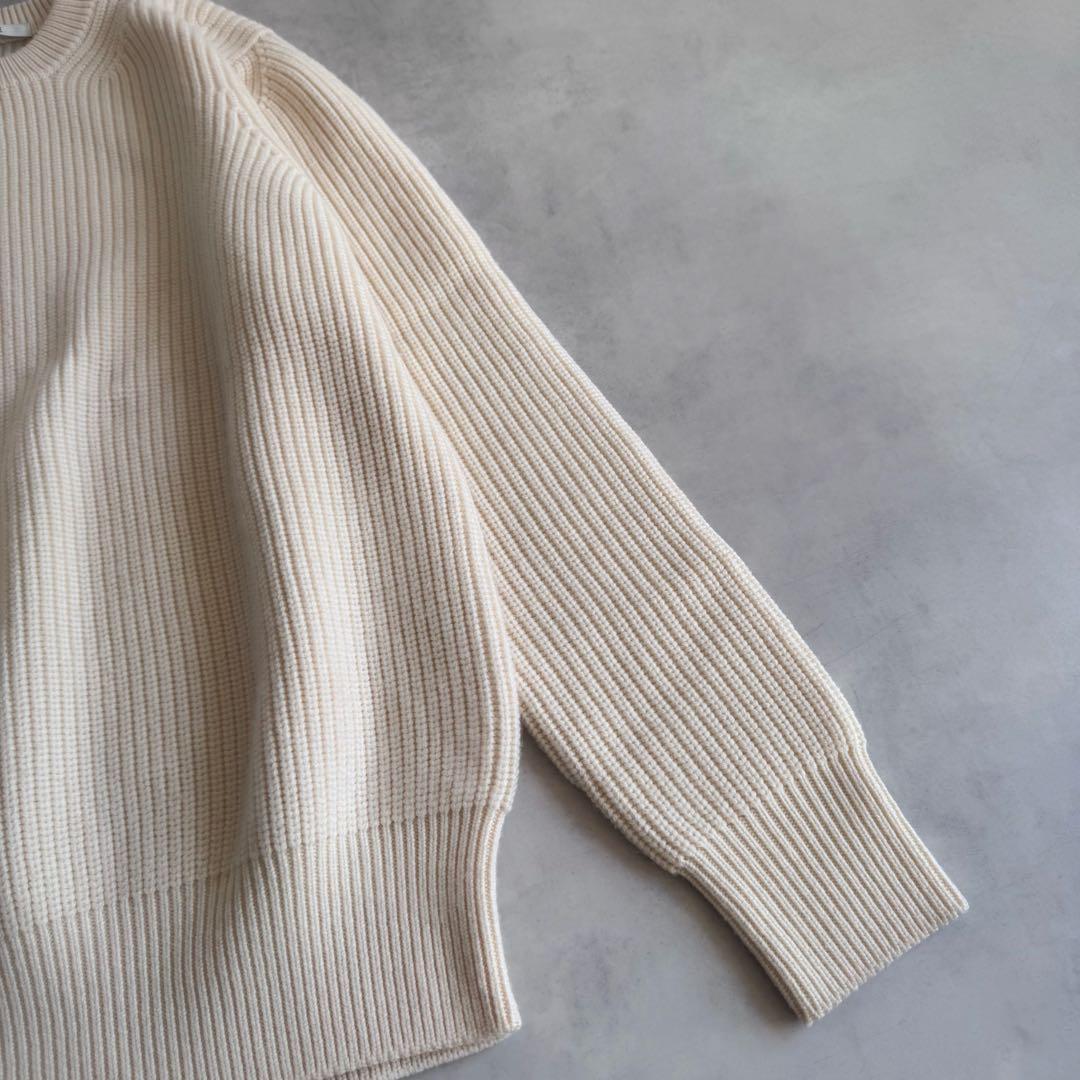 極美品▲SLOANE スローン クルーネックニット オフホワイト サイズ4 XL