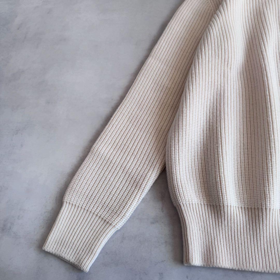 極美品▲SLOANE スローン クルーネックニット オフホワイト サイズ4 XL