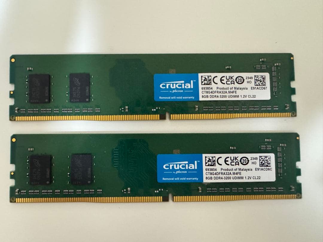 crucial 8GB×2 DDR4 3200MHz