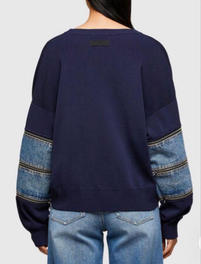 ディーゼル DIESEL ニットデニム切り替えジップディテール S