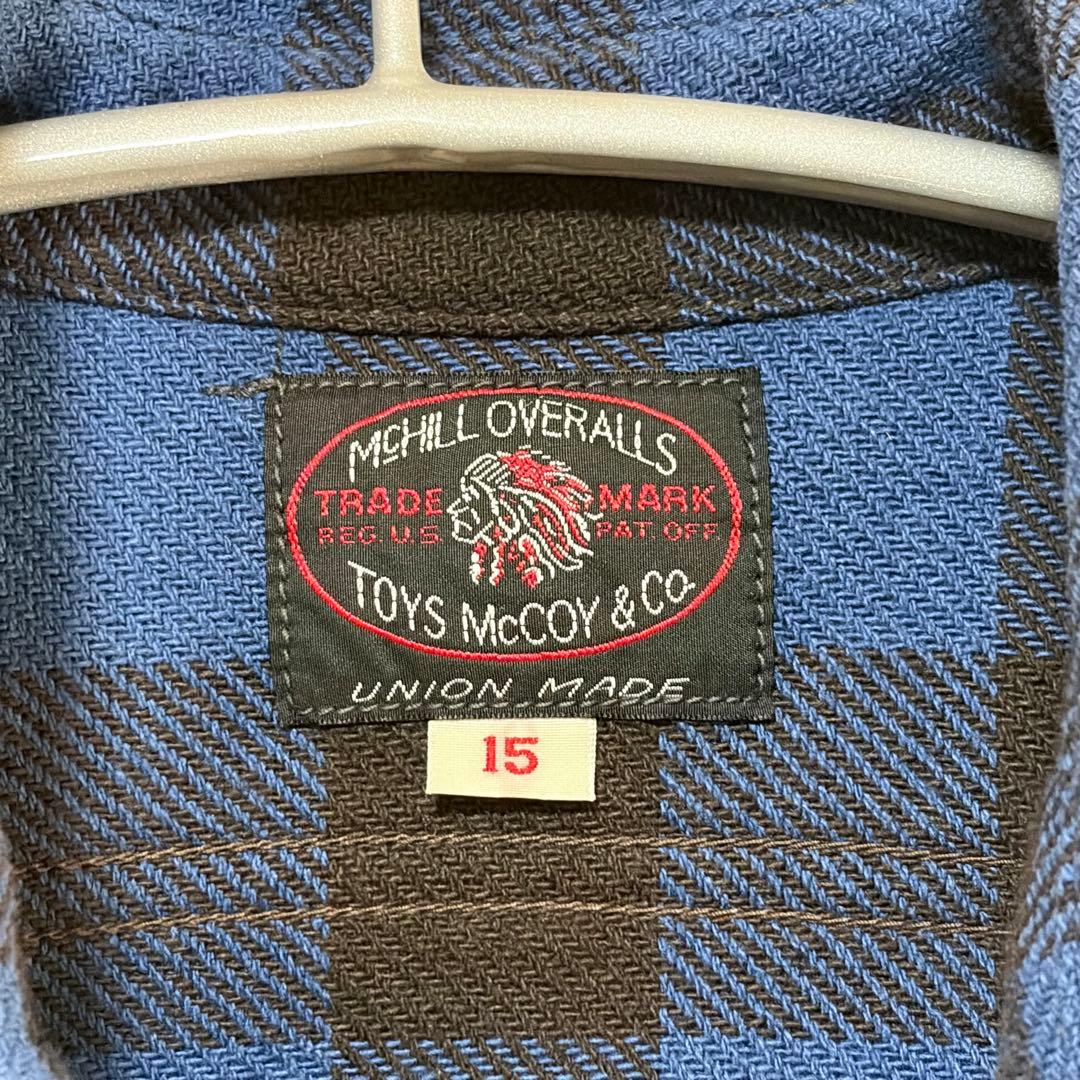 N-801 toys mccoy トイズマッコイ　ブロックチェックシャツ　ブルー