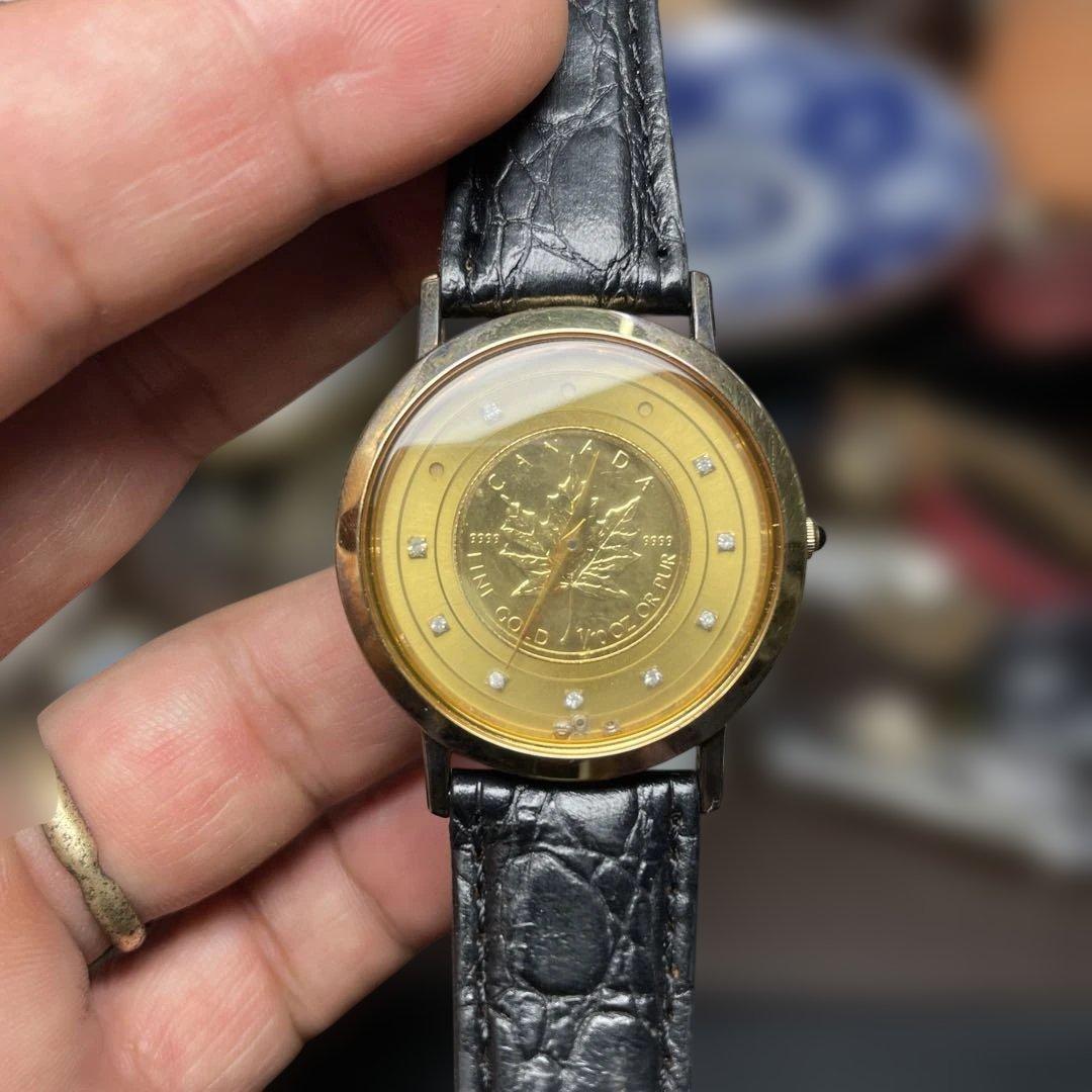 Klaeuseクロイゼ メープルリーフ 1/10オンス クォーツ 腕時計