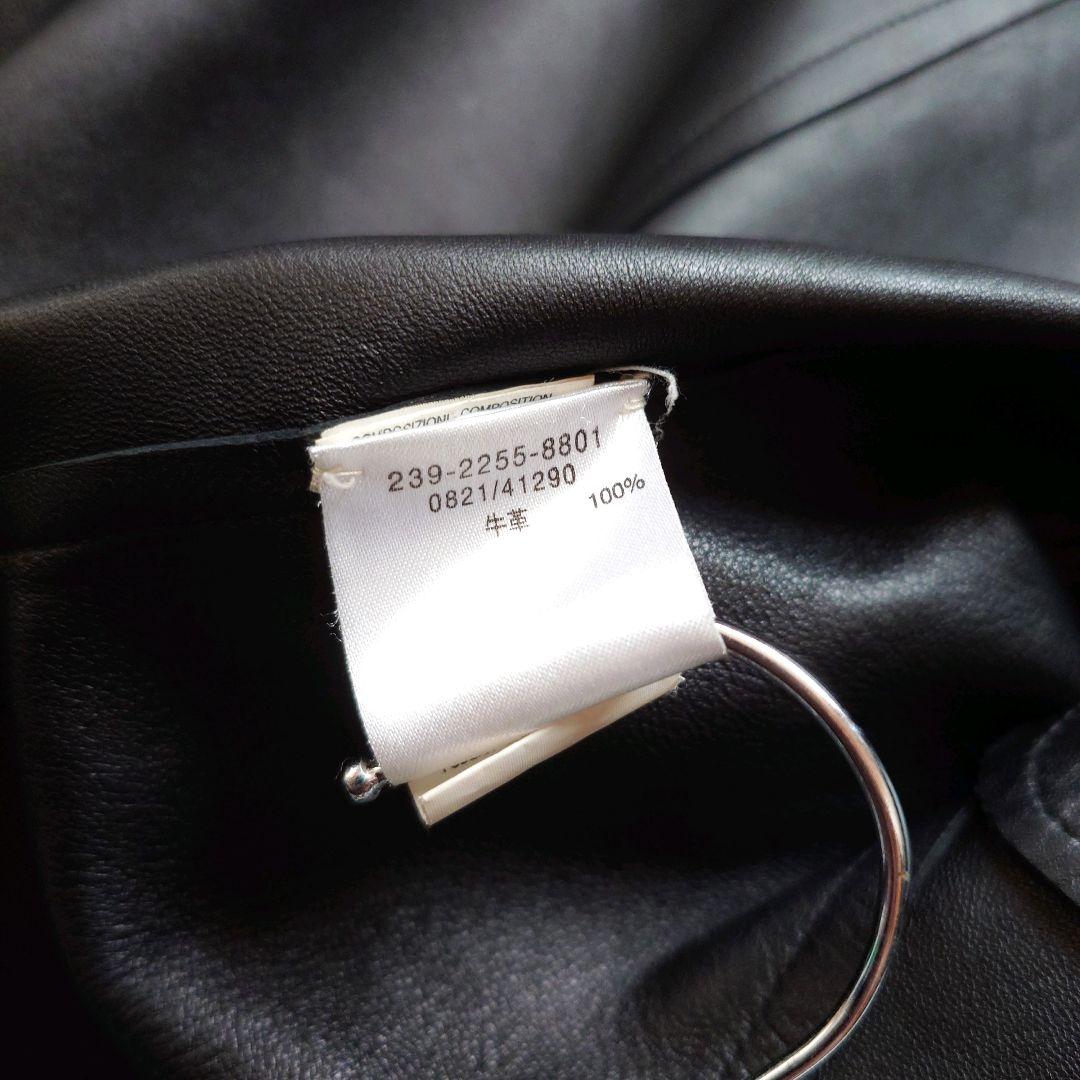 GUCCI　グッチ　牛革　レザージャケット　シングル　ライダース　ファスナーロゴ