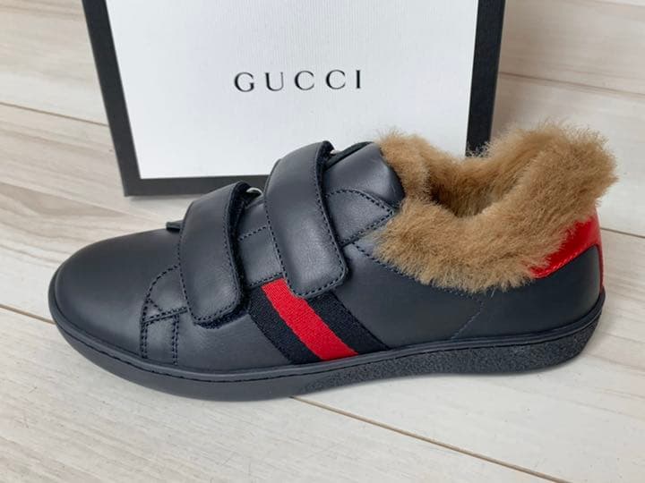 GUCCI エース　スニーカー　ファー付　チルドレンズ