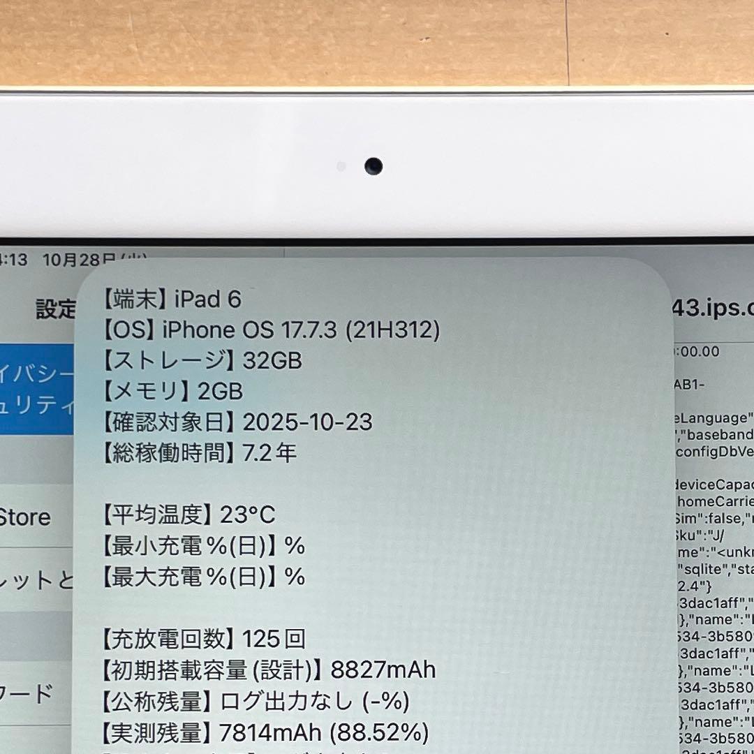 iPad 第6世代　A1893　Wi-Fiモデル　シルバー　32GB #1