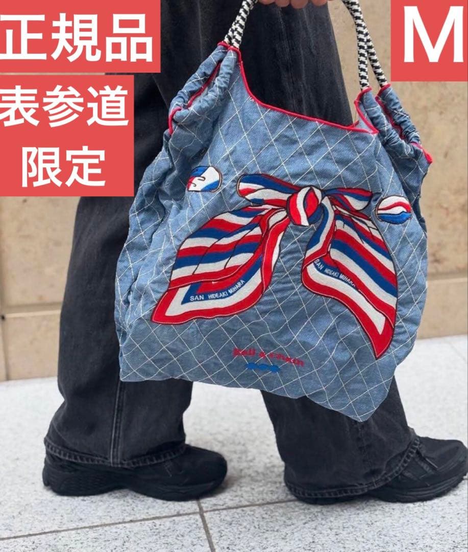 ✨Ball＆Chain スカーフ リボン柄 デニム　Ｍ　表参道店限定　完売　希少