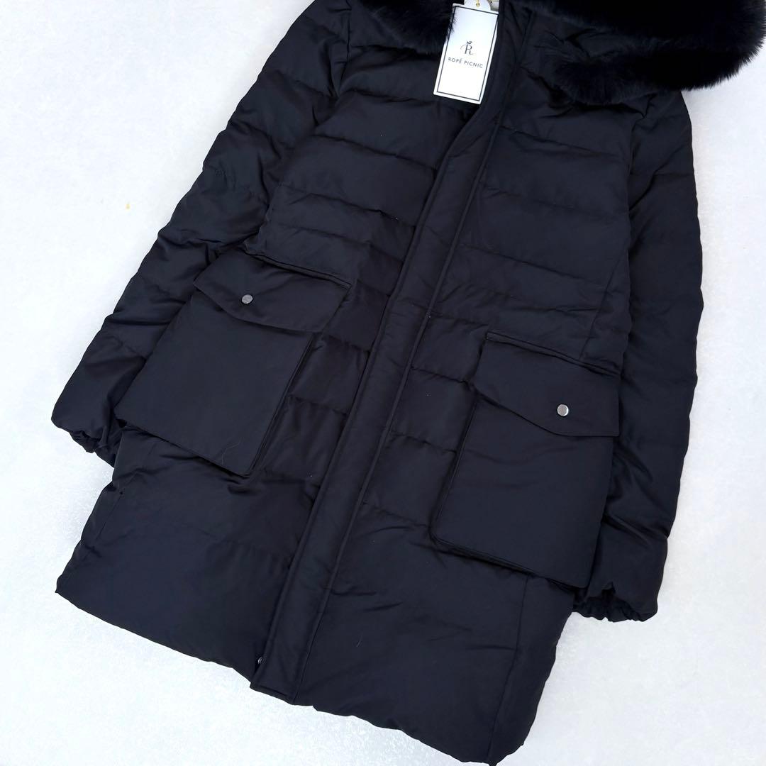新品タグ付　完売品　ロペピクニック　　ファー付きダウンコート　黒