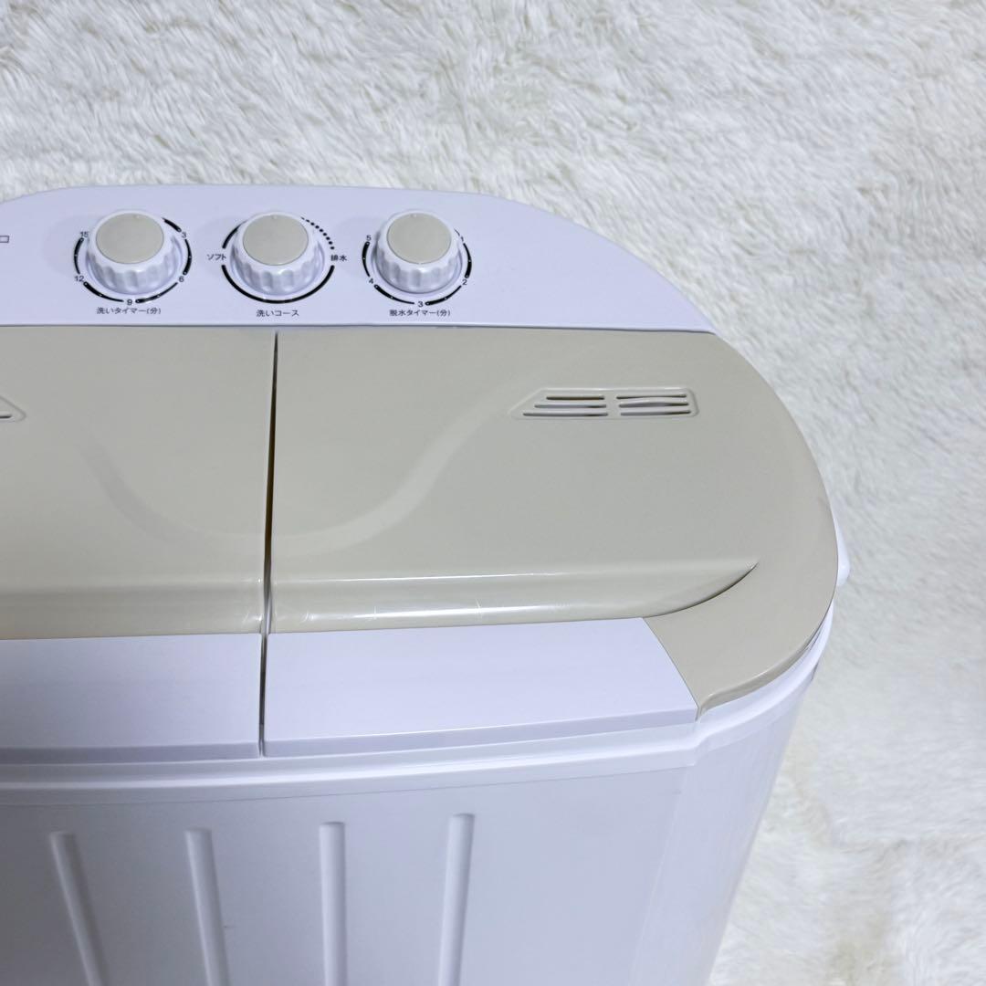 【✨️未使用品】 2025年製 ポータブル二槽式洗濯機　ホワイト