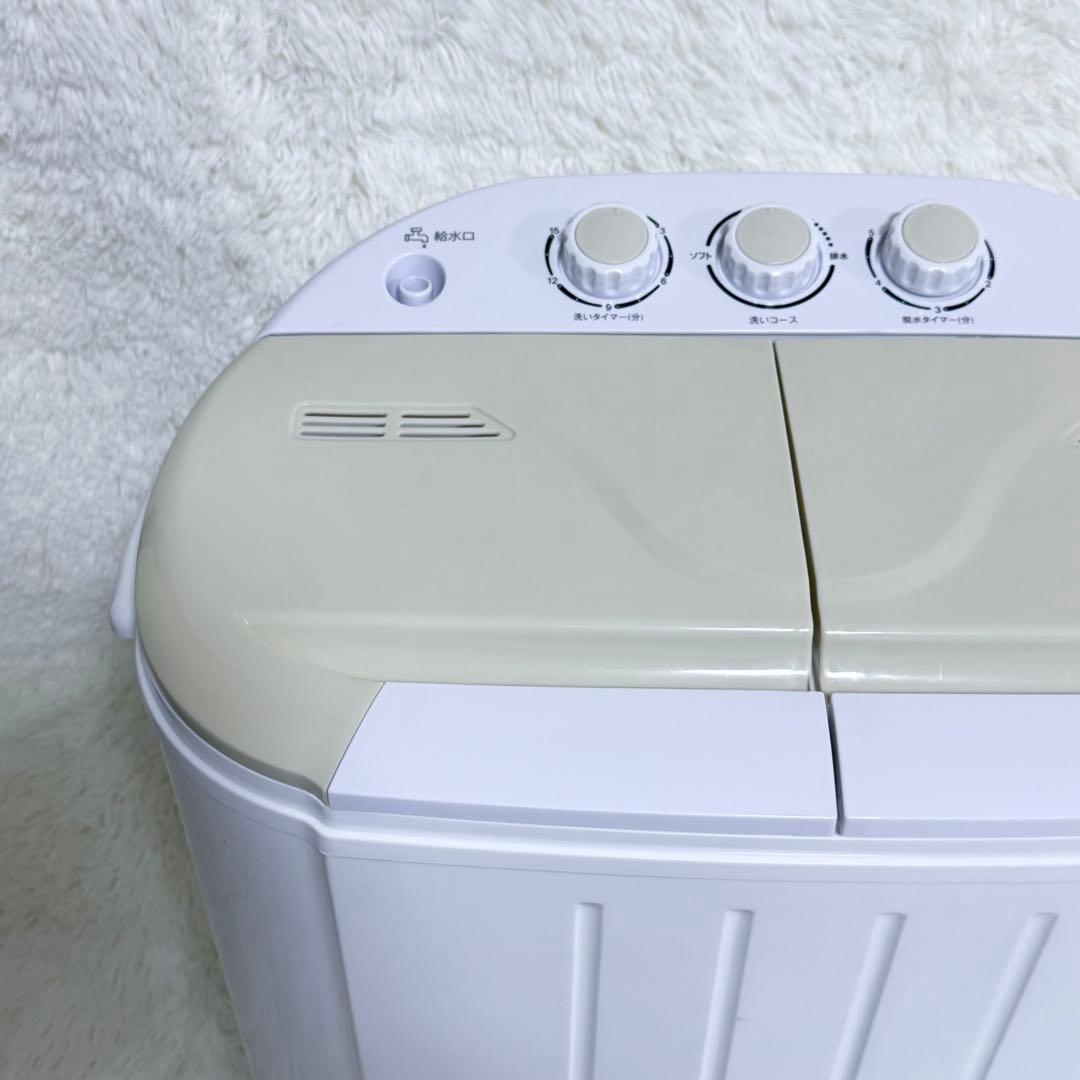【✨️未使用品】 2025年製 ポータブル二槽式洗濯機　ホワイト