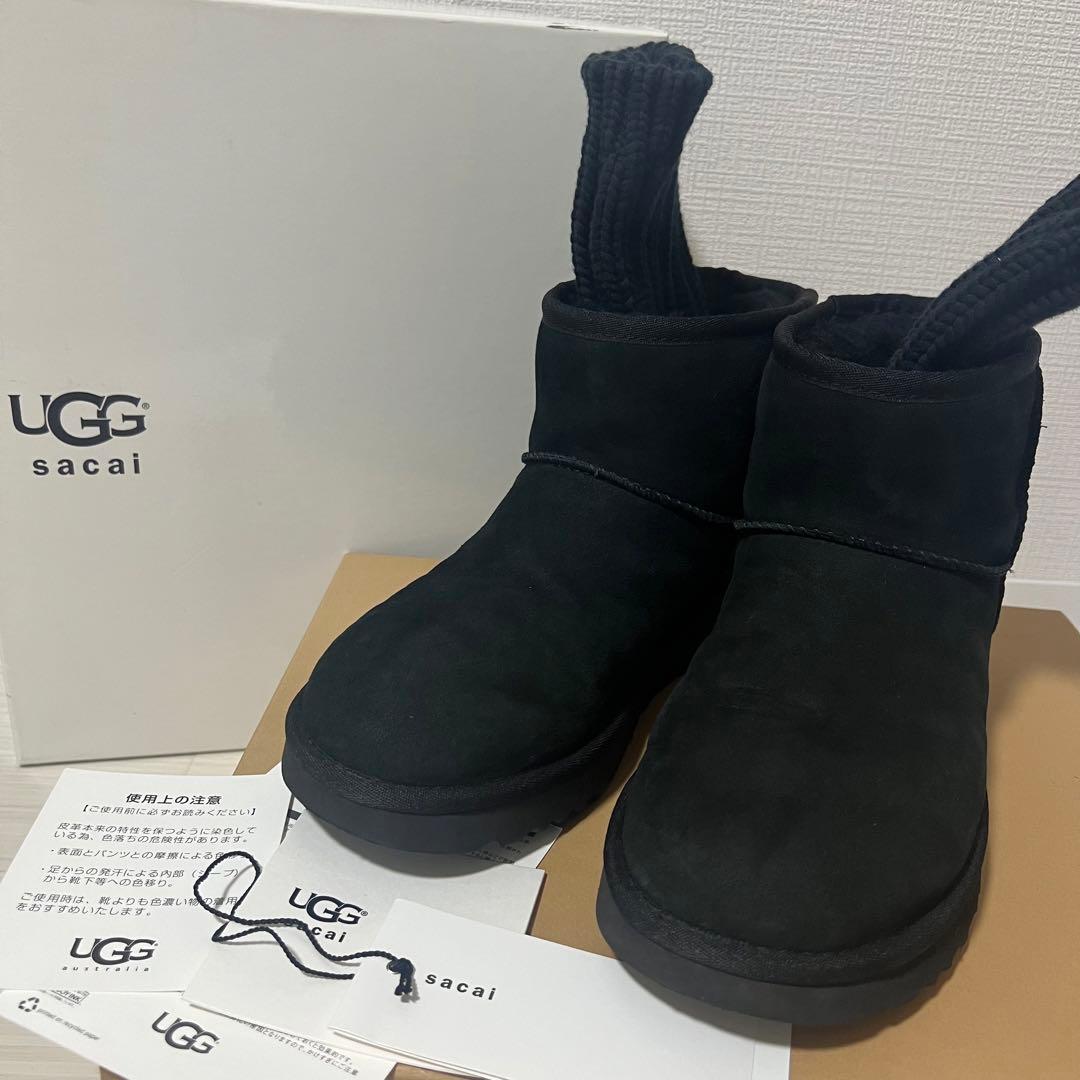 【最終値下げ‼️】UGG sacai ニット クラシックショートII ブラック