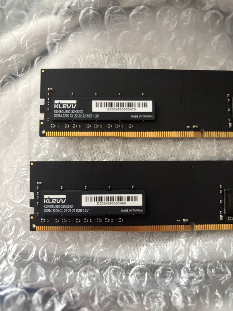 KLEVV DDR4-3200 8GB メモリ２枚　計16GB