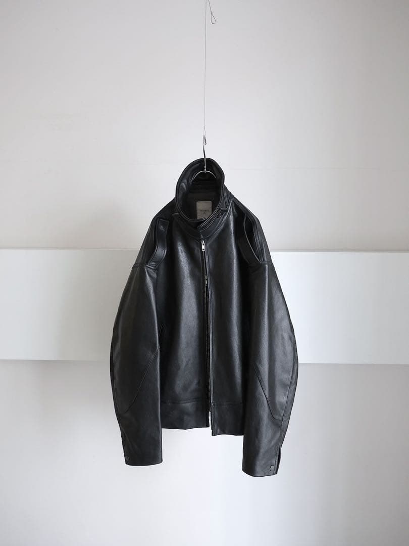 ジャケット・アウター ANTHEM A LAMB LEATHER MILITARY BLOUSON