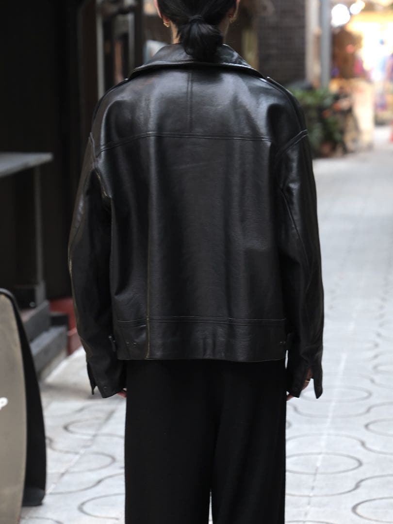 ジャケット・アウター ANTHEM A LAMB LEATHER MILITARY BLOUSON