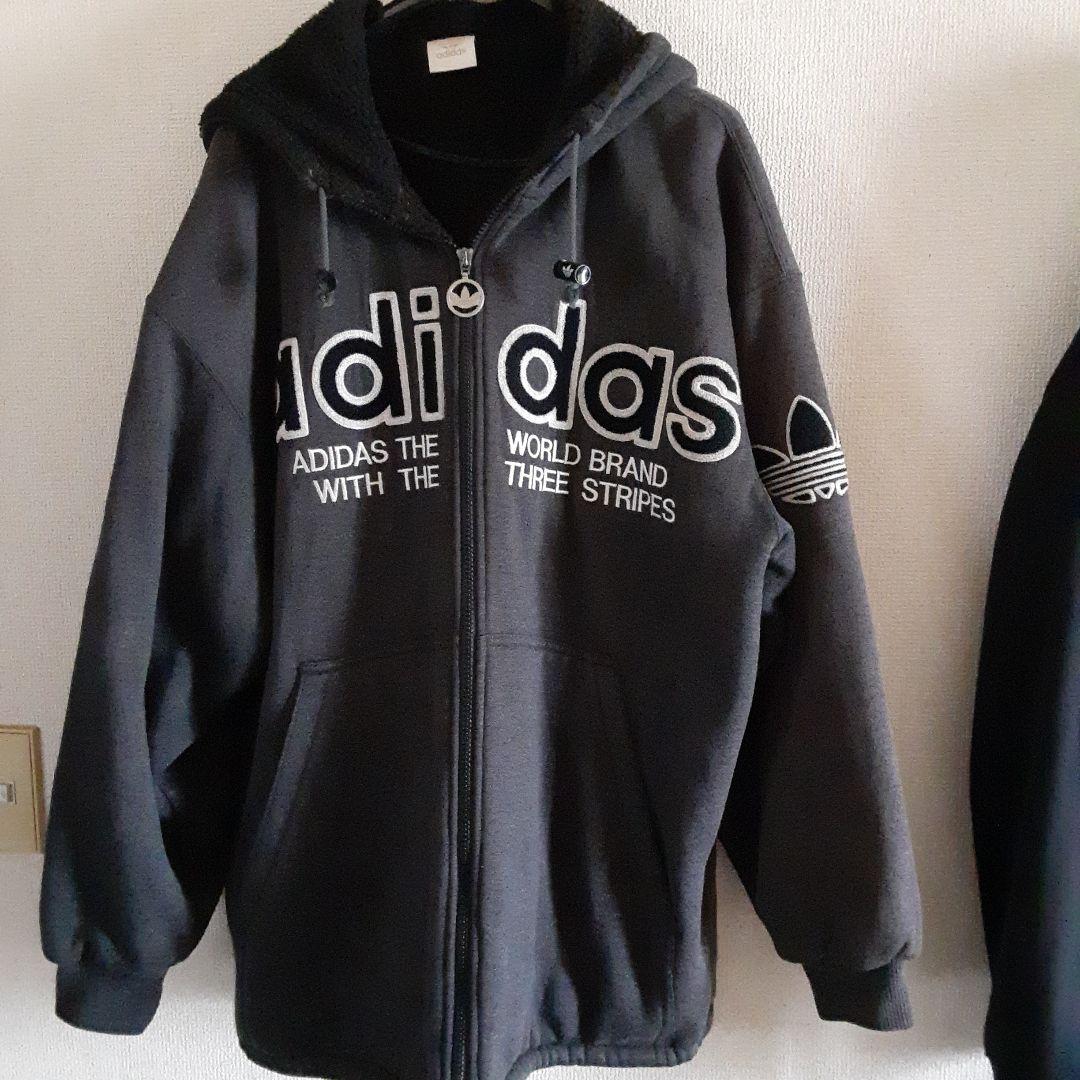 adidas フルジップフーディ 黒