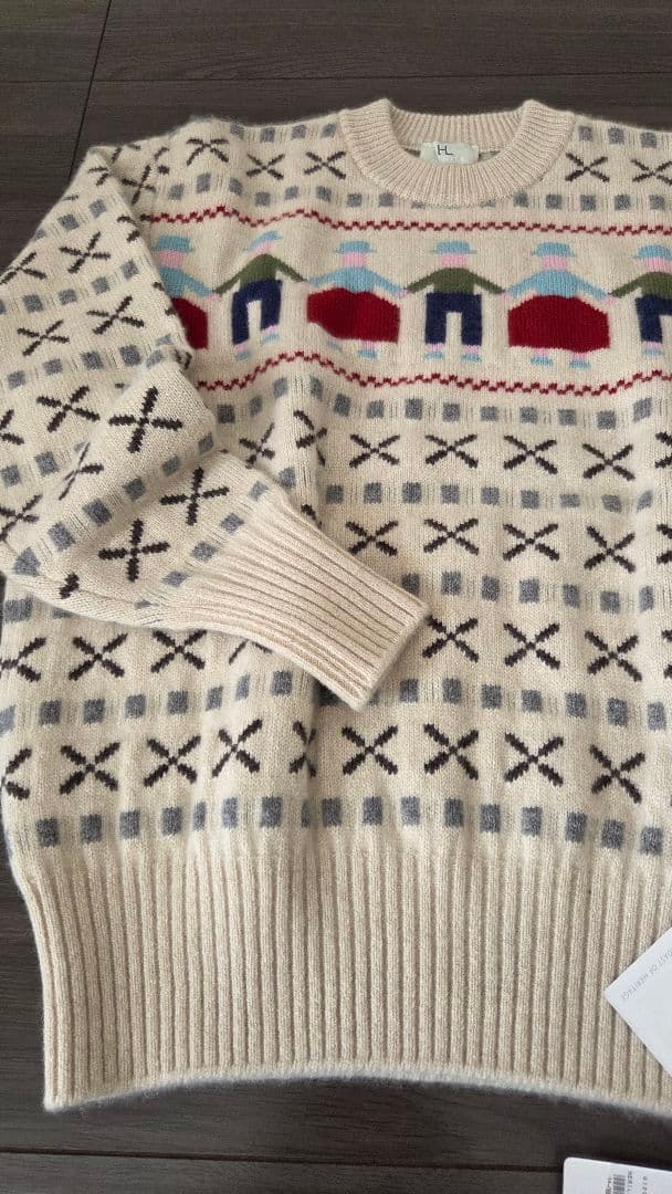 ナ*レ様 ヘリルHERILLカシミアジャカードセーター