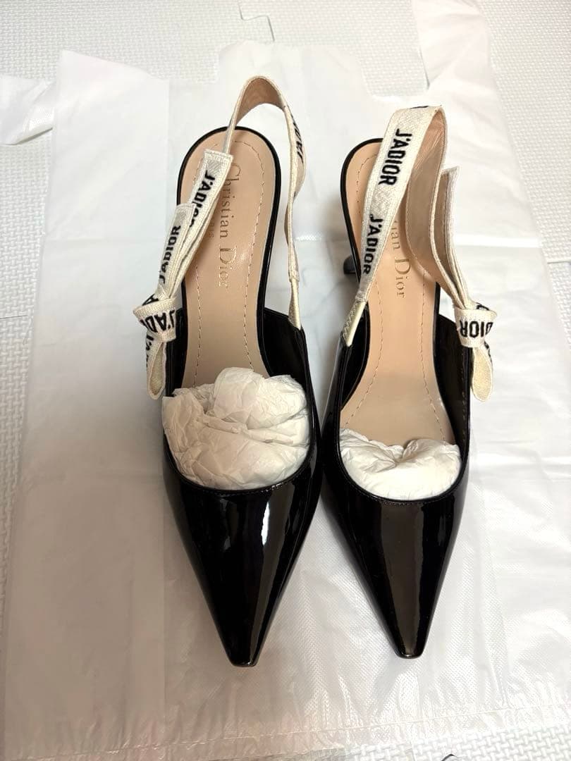 24cmヒール6.5cmディオール Dior エナメルパンプス