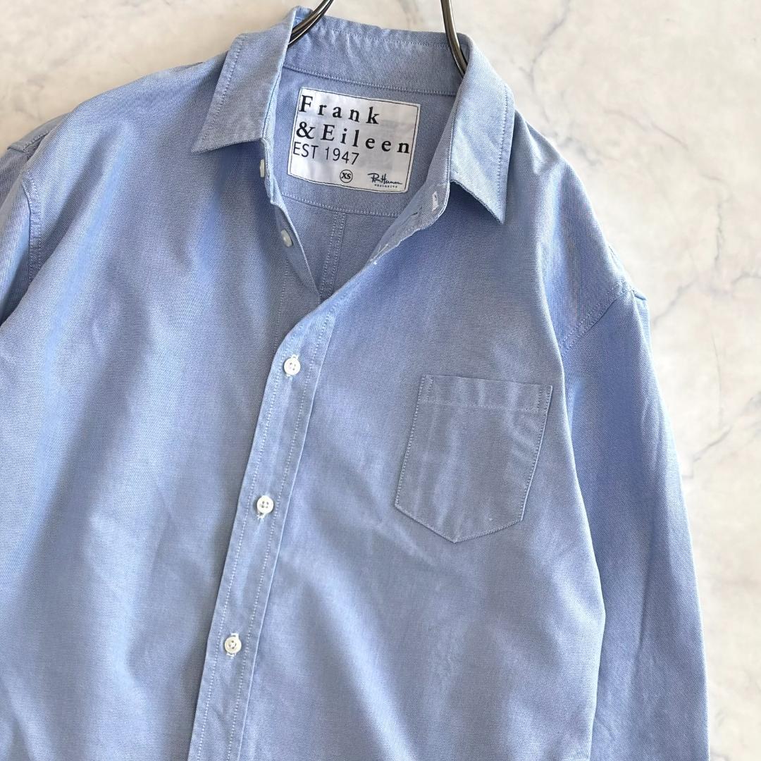 フランクアンドアイリーン Luke ルーク オックスフォードシャツ 水色 tw8