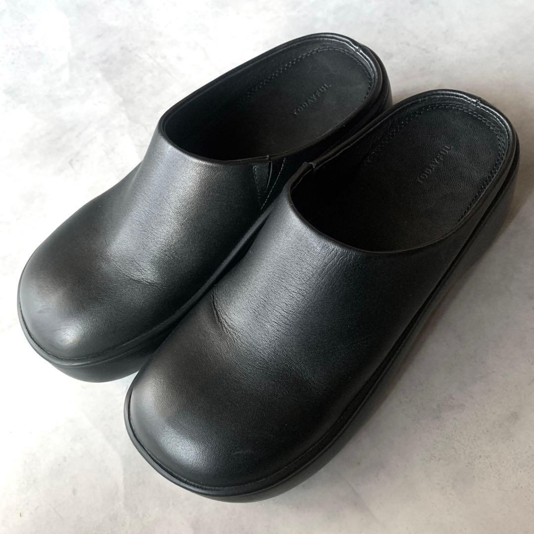 TODAYFUL Volume Sole Sabot ボリュームソール サボ 黒