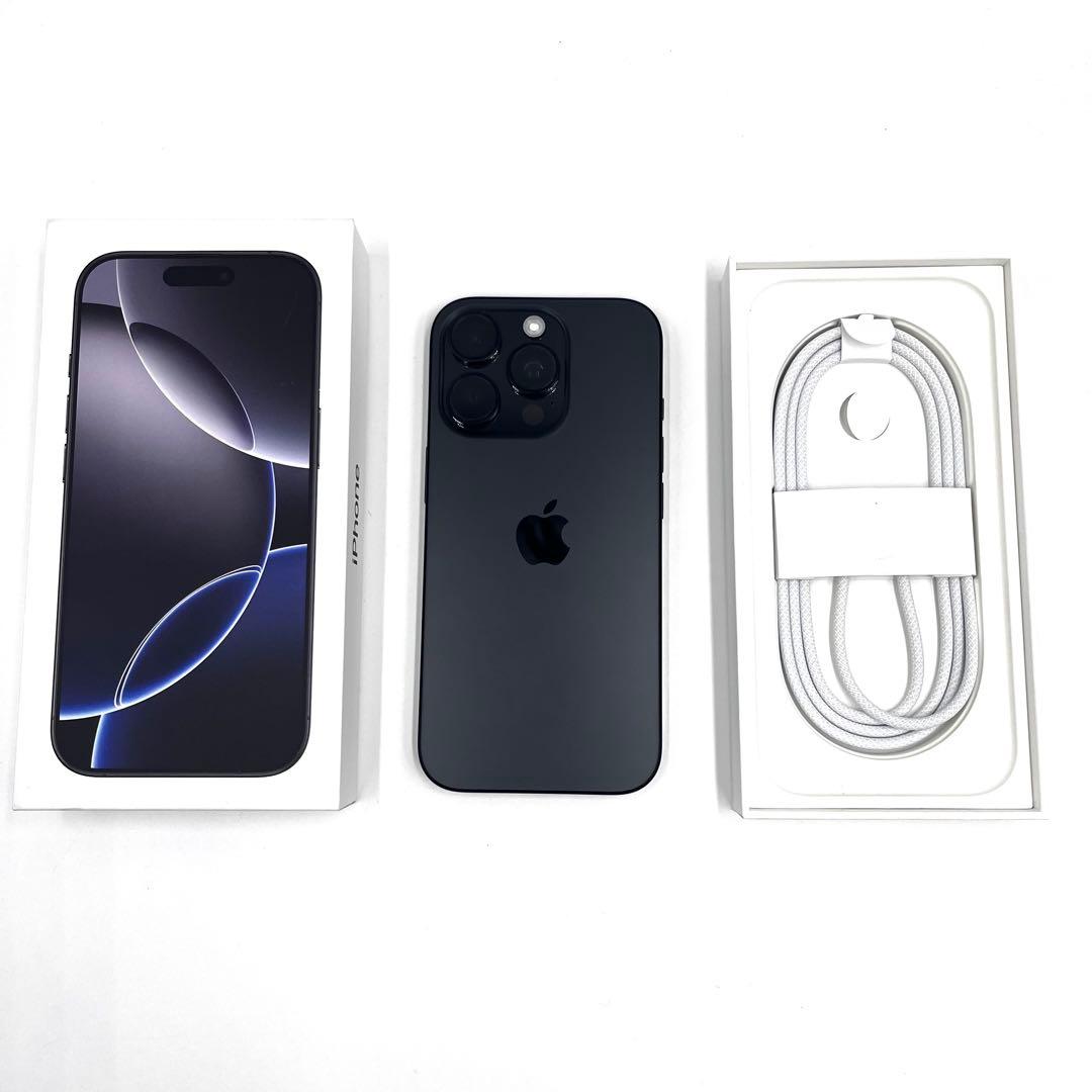 【ほぼ未使用】 iPhone 16 Pro ブラックチタン SIMフリー