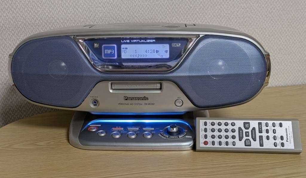 【動作確認済み】パナソニック RX-MDX61 MD・CDコンポ