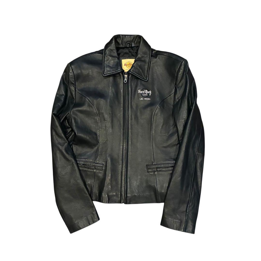 【美品】Hard Rock CAFE レザー ライダース シングル ジャケット