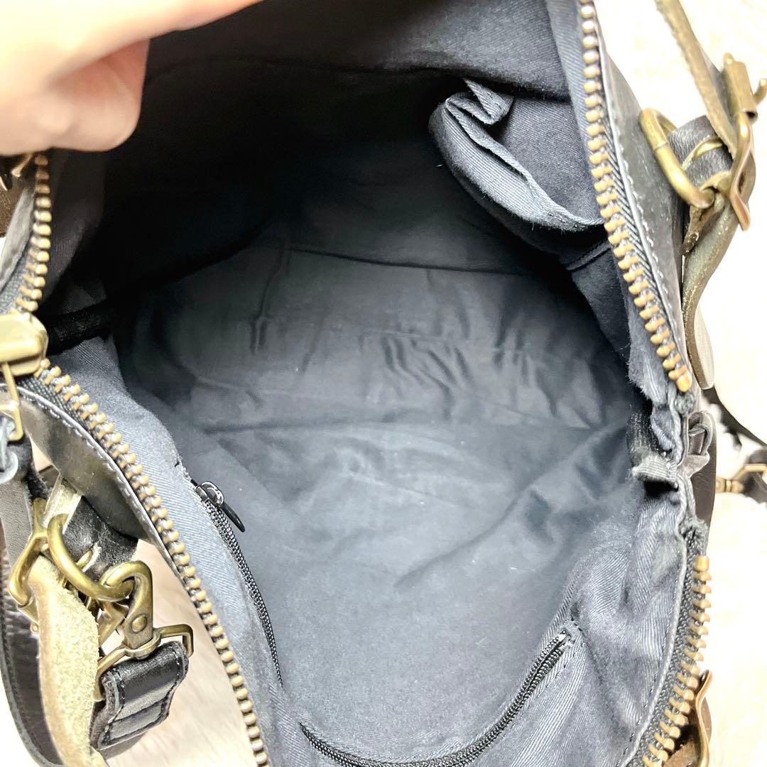 美品 レス Less 3way ホース レザー 馬革 リュック 黒 ブラック