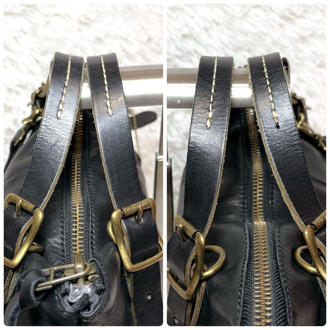 美品 レス Less 3way ホース レザー 馬革 リュック 黒 ブラック