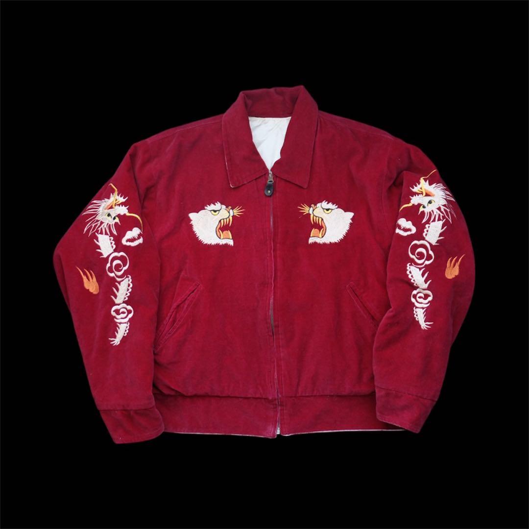 90s unknown souvenir jacket ベロア　別珍