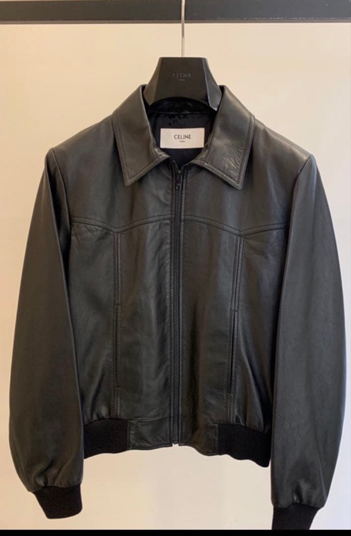 エディスリマン　UKヴィンテージ　リブレザージャケット　リブジャン