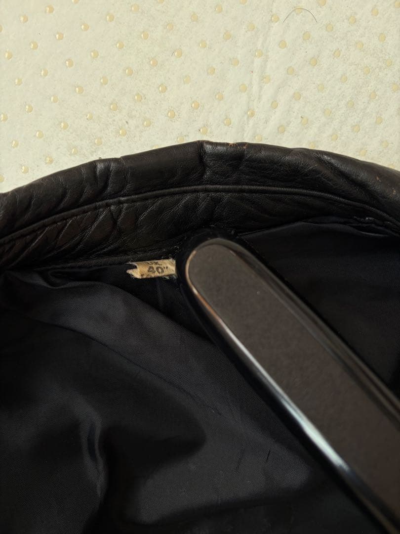 エディスリマン　UKヴィンテージ　リブレザージャケット　リブジャン