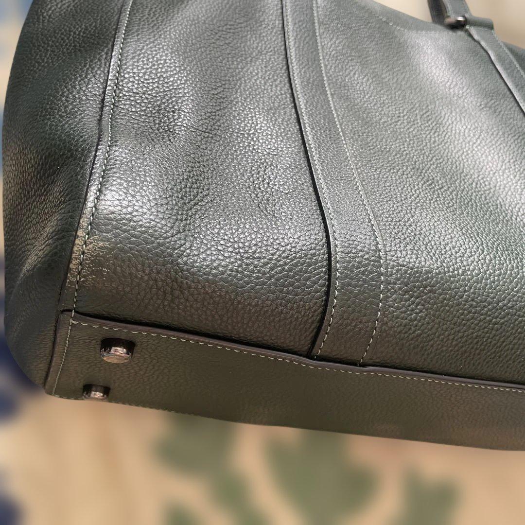 ア*丸様 COACH ダークグリーン トートバッグ