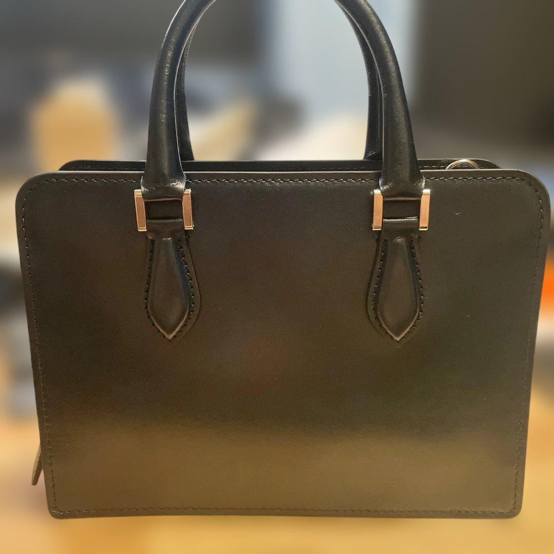 サムソナイト ブラックレーベル サヴィル ミニスクエアバッグ