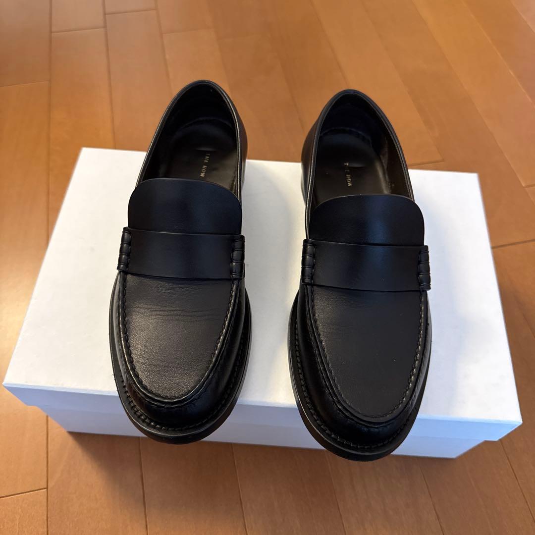 靴 THE ROW NOVUS MOCASSIN BLACK