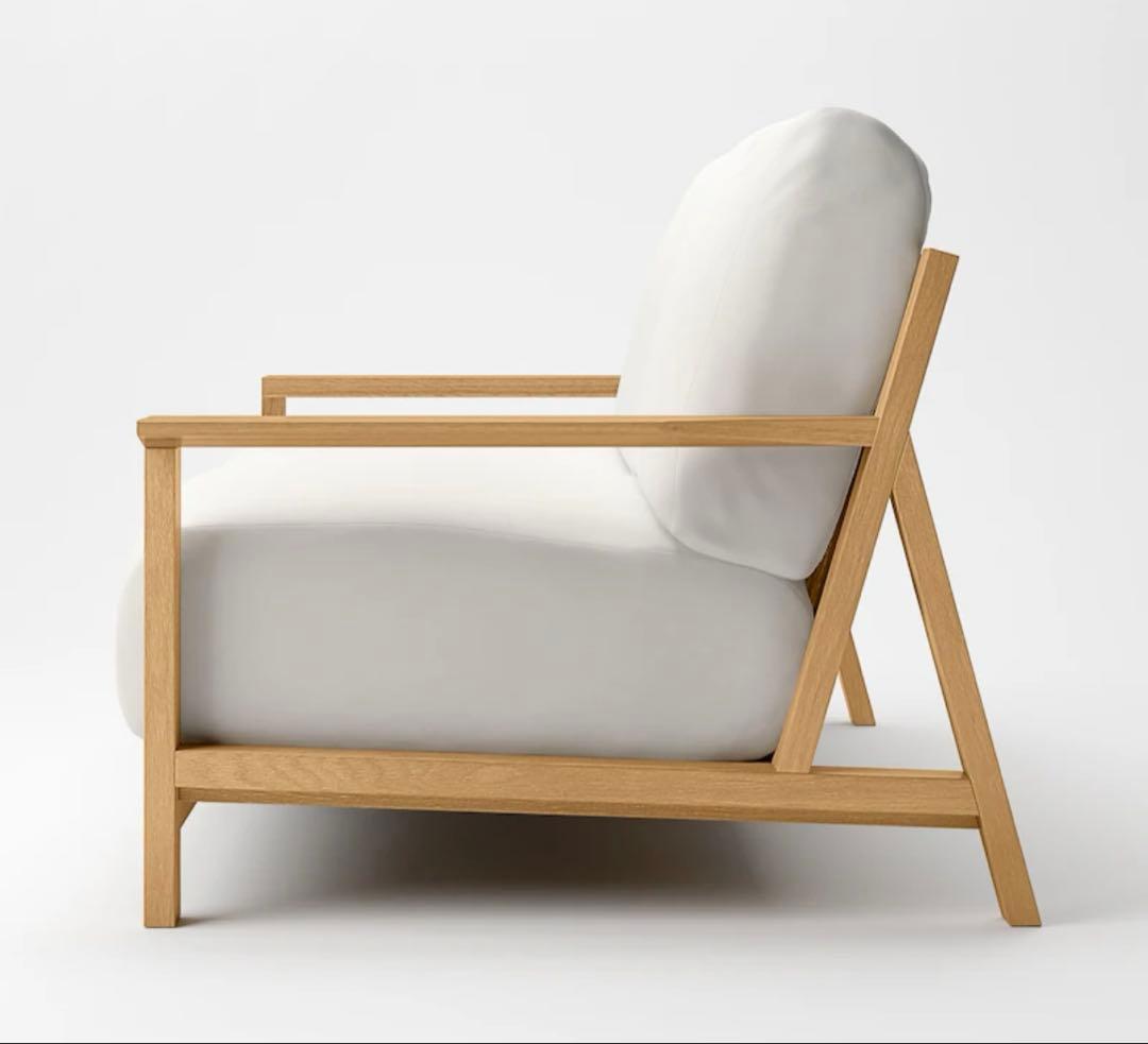 無印良品/木製フレームソファ2.5シーターフェザーポケットコイル