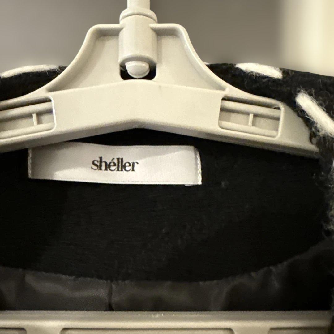 sheller黒 ポケット付きジャケット美品！シェリエアニュアンスミラオーウェン