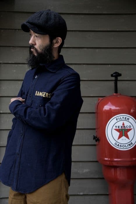 田中野夫　フリーホイーラーズ ワークシャツ Bangers Gow Job