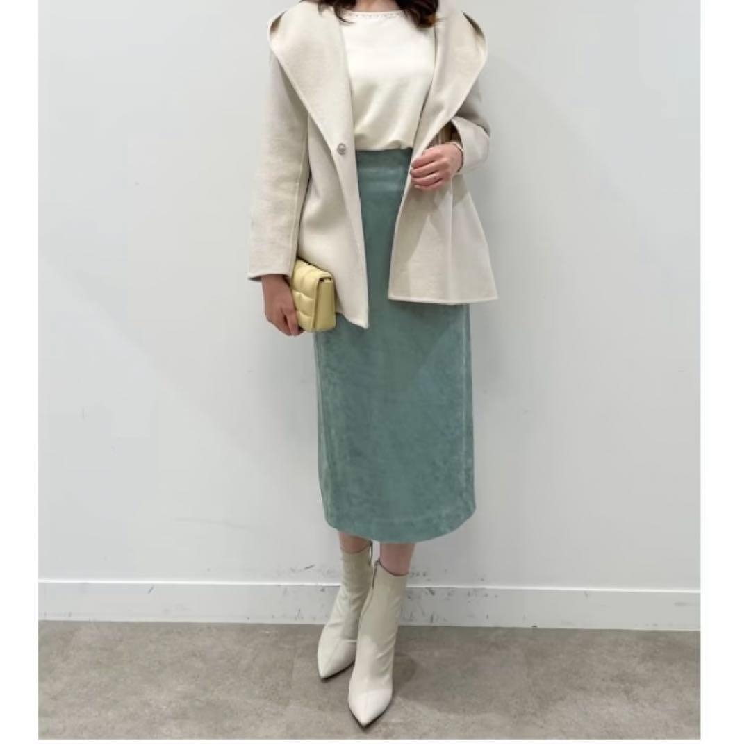 COUP DE CHANCE リバー仕立てミドル丈コート