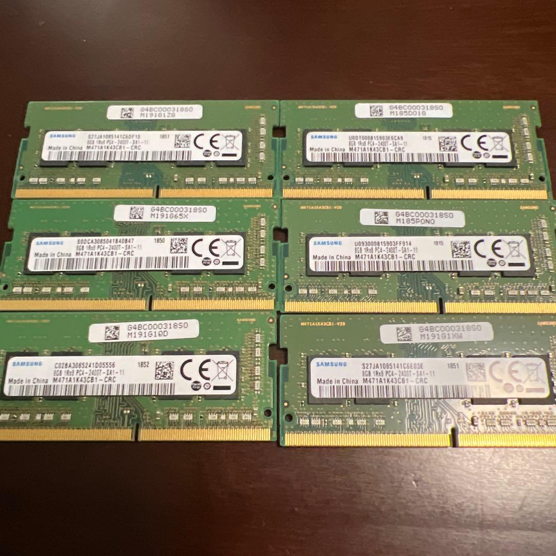 あ*ん様 Samsung DDR4 8GB×6枚セット 2400MHz