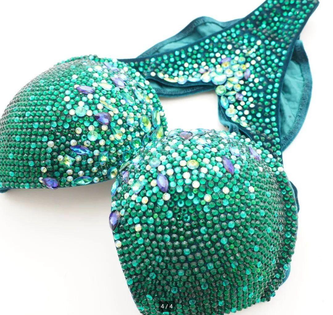 JBBF ビキニフィットネス競技用ビキニ（エメラルドグリーン）