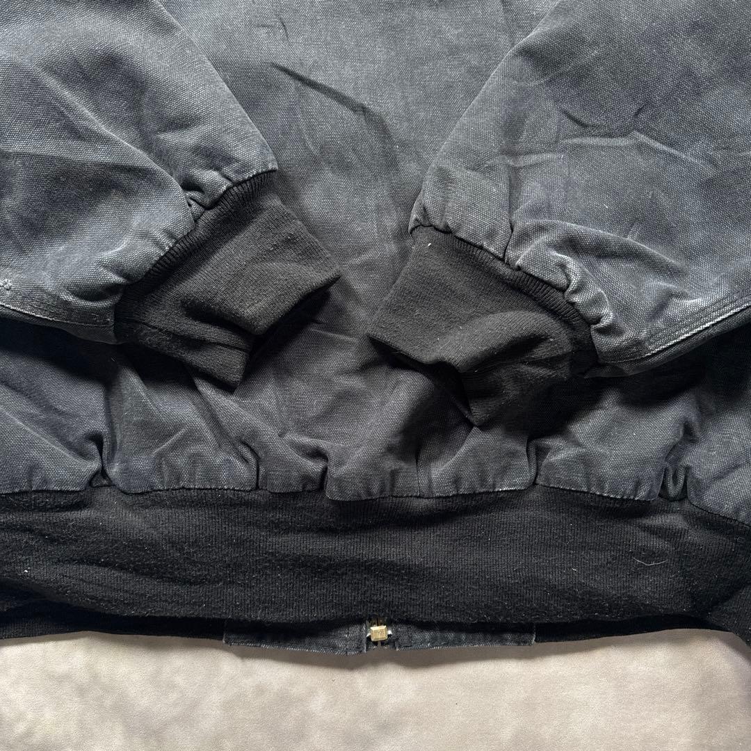 DRI-DUCK古着00sダック地アクティブジャケット黒フェード企業ロゴT29