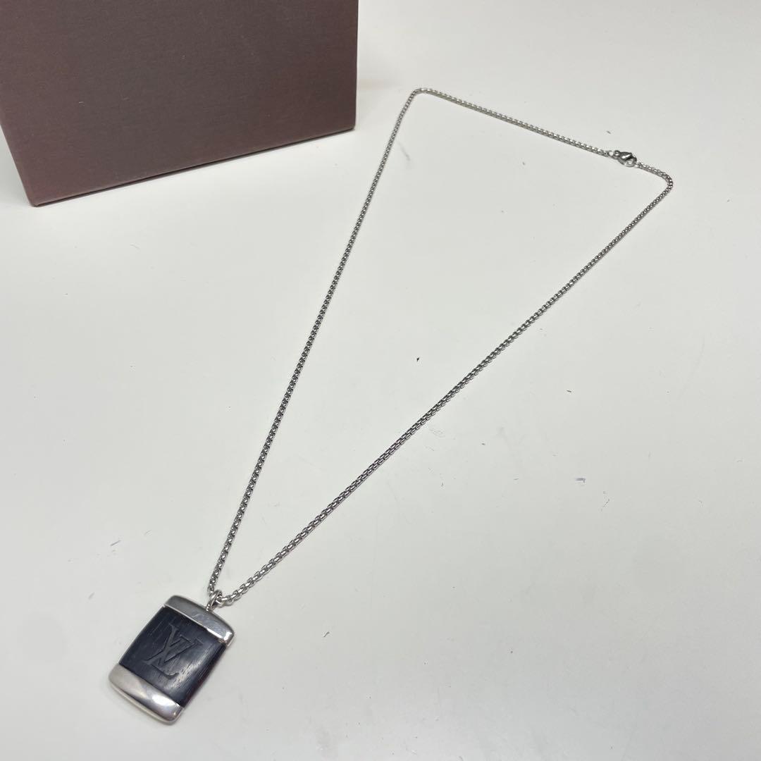 サ*ユ様 LOUIS VUITTON M65372 ウッド　シルバー ネックレス