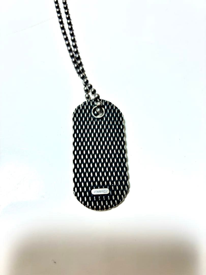 ティファニー希少 サマセットメッシュドッグタグボールチェーン　Ag925