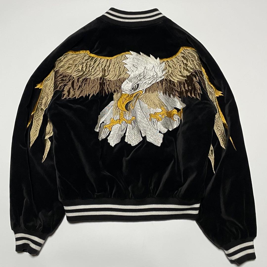 美品★ホシヒメ 星姫 Hoshihime 別珍 ベロア刺繍スカジャン 鷹 Y2K