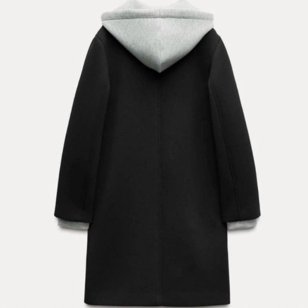 完売品 ZARA デタッチャブルフード コントラストコート　Sサイズ