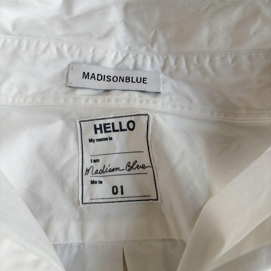 マディソンブルー＊ウォッシュドアウトシャツ　白　ホワイト　コットン　01
