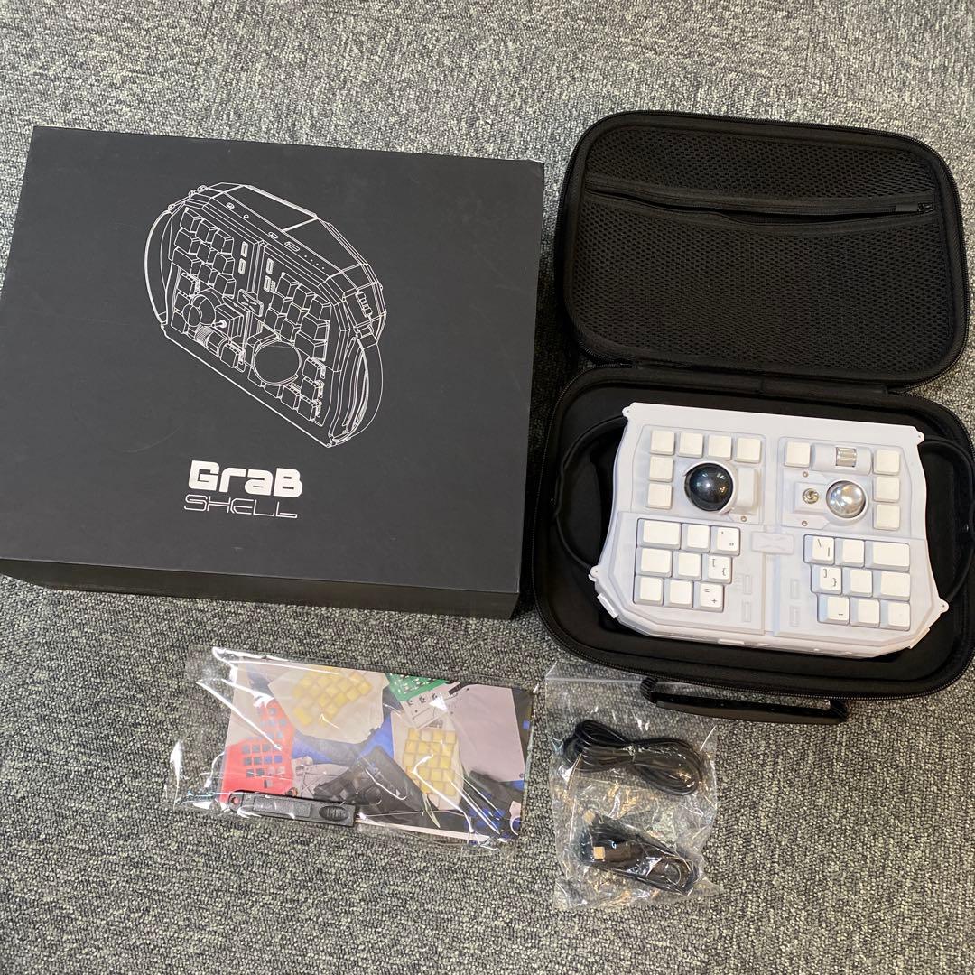 Grab Shell ゲームコントローラー ホワイト　キーボード