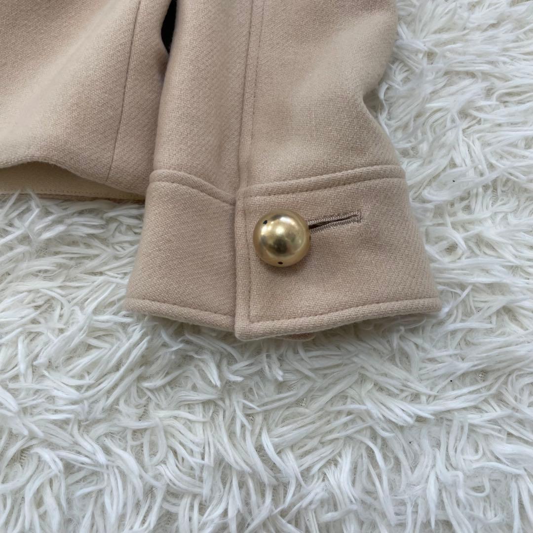 【みくさん】ELLE エル カシミヤ混 ナポレオンジャケット 金ボタン