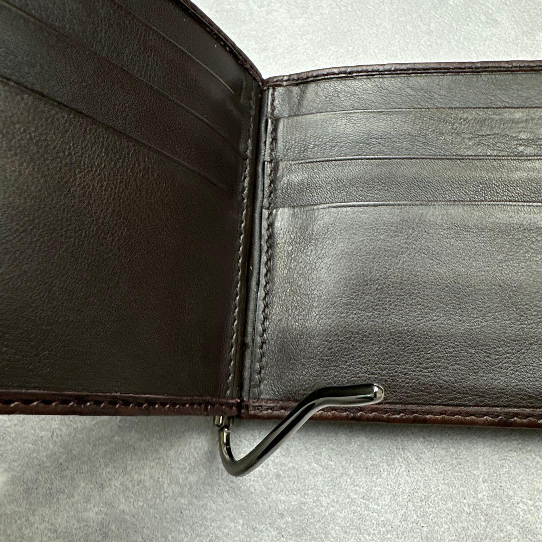 GUCCI グッチ 二つ折り財布 カードケース GG柄 レザー マネークリップ