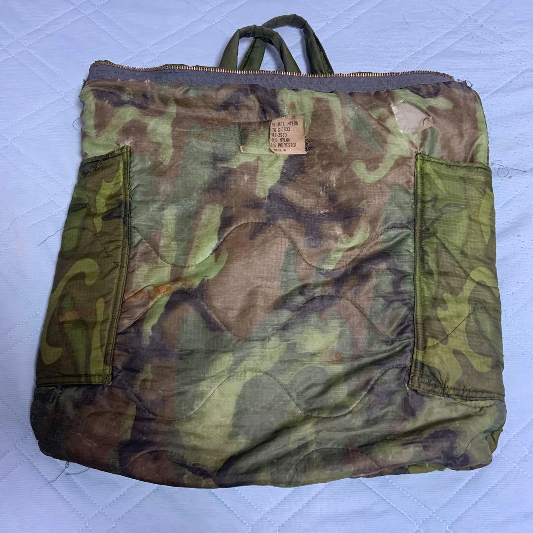 米軍 実物 ヘルメットバッグ 70s 　希少